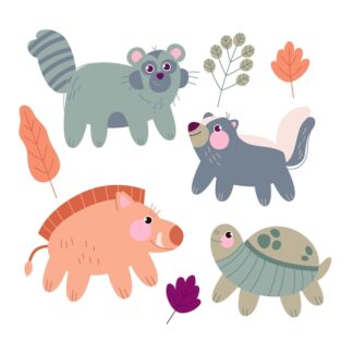 gommettes animaux forêt planche 10x15cm   PGO157866