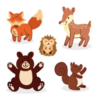 gommettes animaux forêt planche 10x15cm   PGO157863