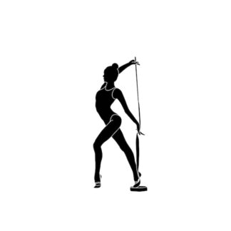 Sticker Autocollant ruban danse gymnase  GYM15580