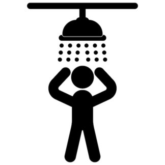 Sticker Autocollant pictogramme douche  SDB15579