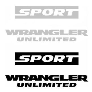 Sticker autocollant jeep wrangler unlimited 4x4 lot de 2