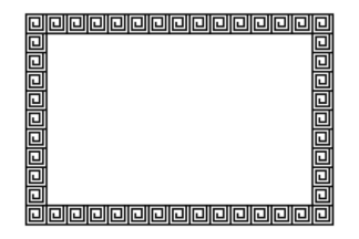 Sticker Autocollant cadre style versace antique liseret antique  BL346