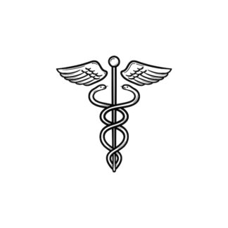 Sticker Autocollant caducée métier médical   MED460
