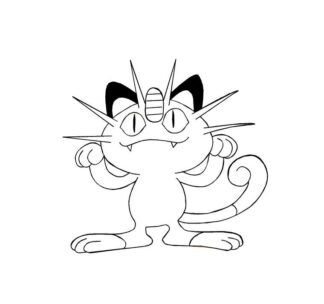 Sticker Autocollant pokemon miaouss hero  SH177