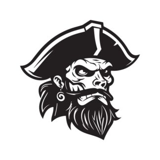 Sticker Autocollant capitaine pirate  P2131