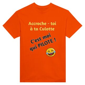 T-shirt unisexe ras du cou accroche toi humour