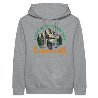 Sweat à capuche unisexe premium camping