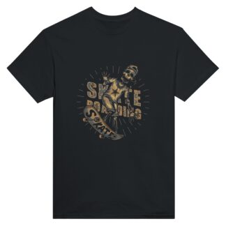 T-shirt unisexe épais ras du cou skateboard