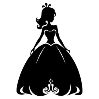 Sticker Autocollant fille princesse  P159