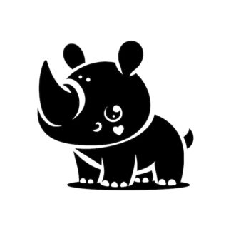 Sticker Autocollant rhinoceros animaux  VK60