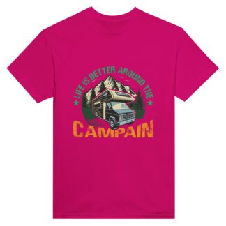T-shirt unisexe épais ras du cou Camping couleurs au choix