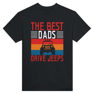 T-shirt unisexe épais ras du cou Best dad jeep
