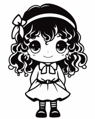 Sticker Autocollant fille princesse  P173