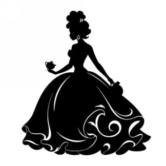 Sticker Autocollant royale princesse  P163