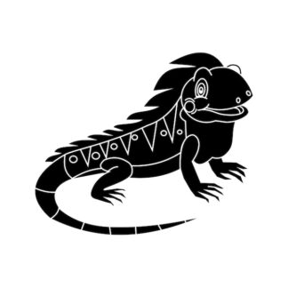 Sticker Autocollant iguane dragon animaux  G76