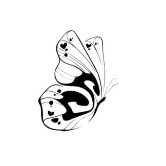 Sticker Autocollant papillon animaux  G64