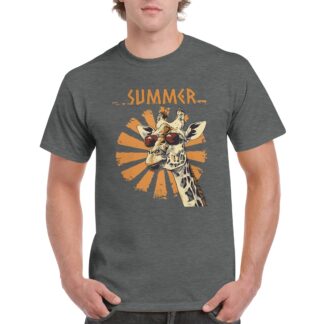 T-shirt unisexe ras du cou Summer girafe