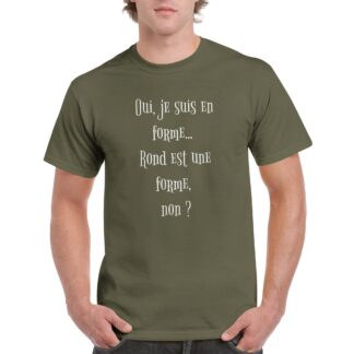 T-shirt unisexe ras du cou rond forme