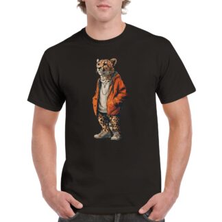T-shirt unisexe ras du cou guépard
