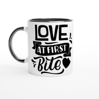 Mug en céramique blanche 325 ml (11 oz) avec intérieur coloré love