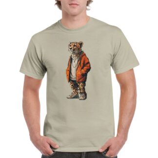 T-shirt unisexe ras du cou guépard