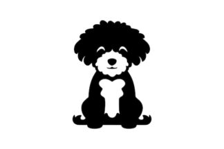 Sticker Autocollant chien bichon animaux  ANX76
