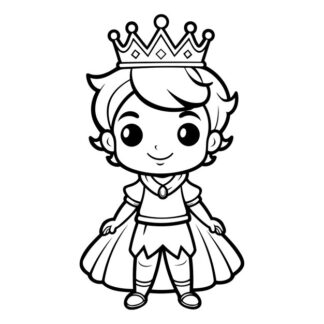 Sticker Autocollant prince princesse  P186