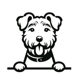 Sticker Autocollant chien terrier animaux  ANX77