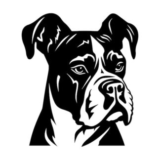 Sticker Autocollant chien boxer dog animaux  ANX95