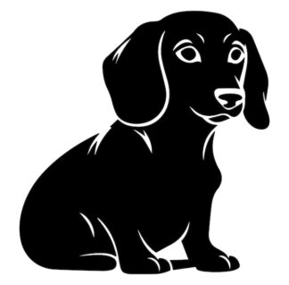 Sticker Autocollant chien basset animaux  ANX89