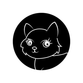 Sticker Autocollant chat cute animaux  ANX63