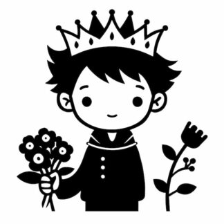 Sticker Autocollant prince princesse  P181