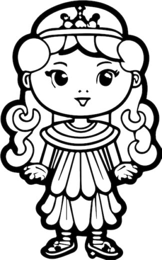 Sticker Autocollant fille princesse  P190