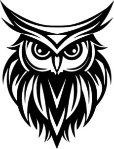 Sticker Autocollant hibou chouette animaux  ANI2115