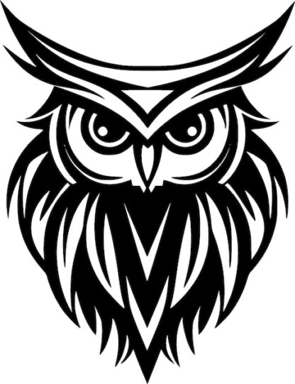 Sticker Autocollant hibou chouette animaux  ANI2115