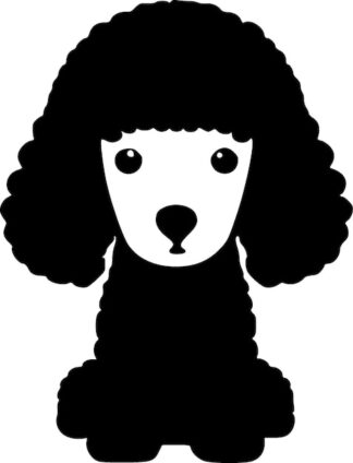 Sticker Autocollant chien caniche animaux  ANX84