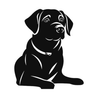 Sticker Autocollant chien labrador animaux  ANX75