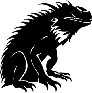 Sticker Autocollant iguane dinosaure reptile animaux  MH18