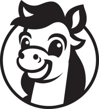 Sticker Autocollant cheval poney equide animaux  ANI925