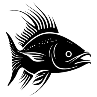 Sticker Autocollant poisson pêche marin animaux  ANI887