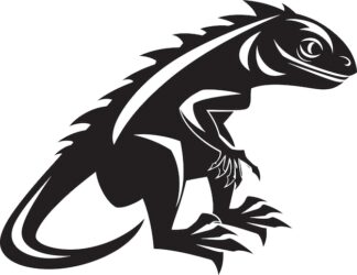 Sticker Autocollant iguane dinosaure reptile animaux  MH21