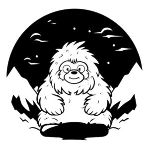 Sticker Autocollant yeti animal bigfoot montagne  MY2124