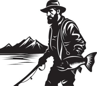 Sticker Autocollant peche poisson animaux  ANI924