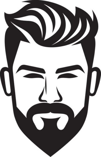 Sticker Autocollant homme coiffure barbier  BC035