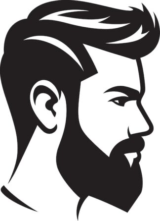 Sticker Autocollant homme coiffure barbier  BC034