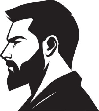 Sticker Autocollant homme coiffure barbier  BC031