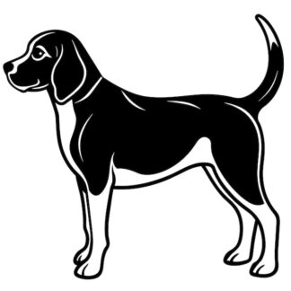 Sticker Autocollant chien chasse beagle animaux  JL37