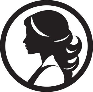 Sticker Autocollant femme coiffure barbier  BC038