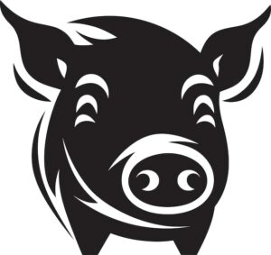Sticker Autocollant cochon animaux  ANI91