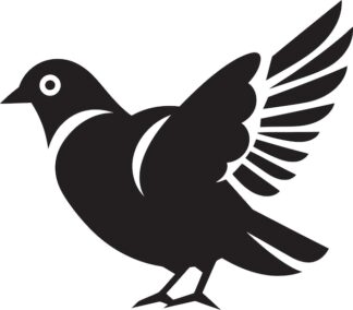 Sticker Autocollant oiseau pigeon animaux  ANI119